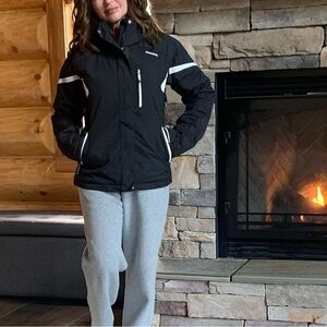 Rossignol Women's Black Ski Jacket with White Trim